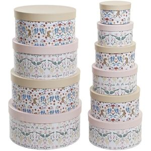 Set Of Stackable Organising Boxes Dkd Home Decor Animals Circular Flowers Car Set Of Stackable Organising Boxes Dkd Home Decor Animals Circular Flowers Car