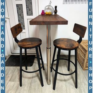 Vasagle Breakfast Bar Stools Set Of 2 Wooden Countertop Stools X 2 Metal Legs High Back Vasagle Breakfast Bar Stools Set Of 2 Wooden Countertop Stools X 2 Metal Legs High Back