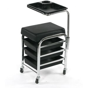 Salon Store Manicure Pedicure Trolley Nail Hair Beauty Salon Chair Stool With Drawers Black Salon Store Manicure Pedicure Trolley Nail Hair Beauty Salon Chair Stool With Drawers Black