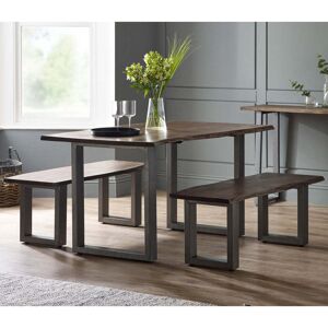 Megret Live Edge Wood & Metal Dining Table - Dining Table Megret Live Edge Wood & Metal Dining Table - Dining Table