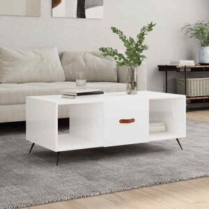 Coffee Table High Gloss White 102x50x40 Cm Engineered Wood Vidaxl Coffee Table High Gloss White 102x50x40 Cm Engineered Wood Vidaxl