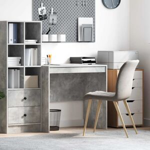 Desk Concrete Grey 80 X 50 X 76 Cm Engineered Wood Vidaxl Desk Concrete Grey 80 X 50 X 76 Cm Engineered Wood Vidaxl