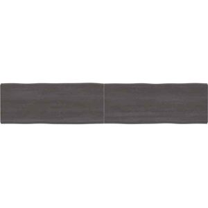 Table Top Dark Grey 200x40x(2-4) Cm Treated Solid Wood Live Edge Vidaxl Table Top Dark Grey 200x40x(2-4) Cm Treated Solid Wood Live Edge Vidaxl
