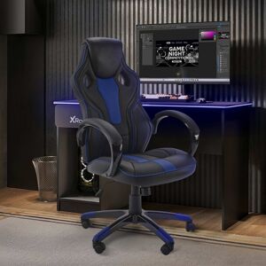 X Rocker Maverick Pc Office Gaming Chair Ergonomic Swivel Black Blue Clearance X Rocker Maverick Pc Office Gaming Chair Ergonomic Swivel Black Blue Clearance