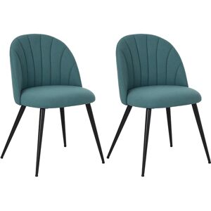 Homcom Set Of 2 Dining Chairs With Shell Backrest And Padded Seat Green Homcom Set Of 2 Dining Chairs With Shell Backrest And Padded Seat Green