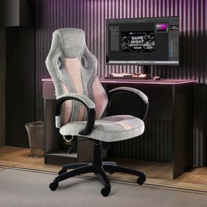 X Rocker Maverick Office Pc Chair For Gaming Fabric - Grey / Blush Clearance X Rocker Maverick Office Pc Chair For Gaming Fabric - Grey / Blush Clearance