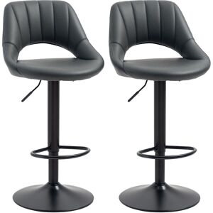 Homcom Barstools Set Of 2, Dining Stools With Backrest And Footrest, Grey Homcom Barstools Set Of 2, Dining Stools With Backrest And Footrest, Grey