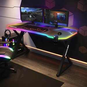 X Rocker Pulsar Max Rgb Gaming Desk With Led Lights X Rocker Pulsar Max Rgb Gaming Desk With Led Lights