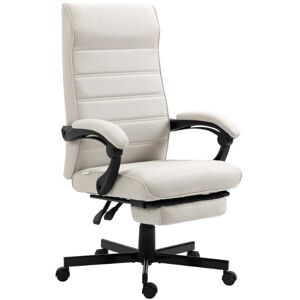 Vinsetto High-Back Home Office Chair With Adjustable Height And Footrest White Vinsetto High-Back Home Office Chair With Adjustable Height And Footrest White