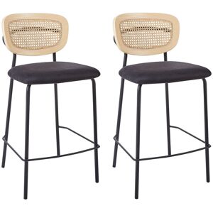 Beliani - Model Mayetta - Natural Rattan Bar Chairs Beliani - Model Mayetta - Natural Rattan Bar Chairs