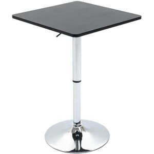 Homcom Adjustable Height Bar Table With Metal Frame And Square Tabletop Homcom Adjustable Height Bar Table With Metal Frame And Square Tabletop