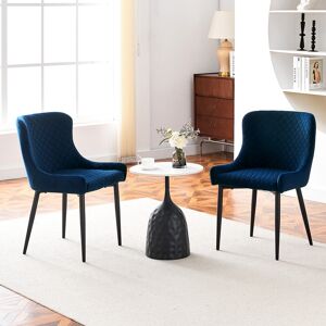 Bubble 2x Office Chairs Retro Blue Velvet Dining Chairs Padded Seat Restaurant Metal Bubble 2x Office Chairs Retro Blue Velvet Dining Chairs Padded Seat Restaurant Metal