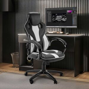 X Rocker Maverick Pc Office Gaming Chair, Ergonomic - Black / White Clearance X Rocker Maverick Pc Office Gaming Chair, Ergonomic - Black / White Clearance