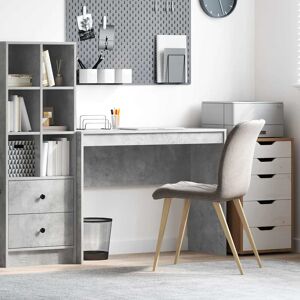 Desk Concrete Grey 100 X 40 X 76 Cm Engineered Wood Vidaxl Desk Concrete Grey 100 X 40 X 76 Cm Engineered Wood Vidaxl