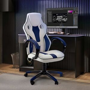 X Rocker Maverick Pc Office Gaming Chair Ergonomic Swivel White Blue Clearance X Rocker Maverick Pc Office Gaming Chair Ergonomic Swivel White Blue Clearance