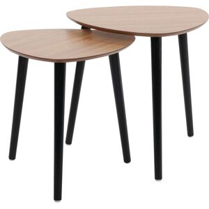 Carousel Home Set Of 2 Stylish Wooden Nesting Tables Contemporary Side Tables For Living Room Carousel Home Set Of 2 Stylish Wooden Nesting Tables Contemporary Side Tables For Living Room