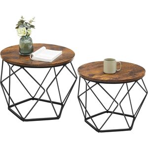 Vasagle Coffee Tables, Set Of 2 Side Tables, Robust Steel Frame, For Living Room Vasagle Coffee Tables, Set Of 2 Side Tables, Robust Steel Frame, For Living Room