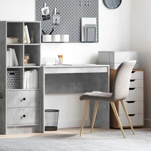 Desk Concrete Grey 90 X 40 X 76 Cm Engineered Wood Vidaxl Desk Concrete Grey 90 X 40 X 76 Cm Engineered Wood Vidaxl