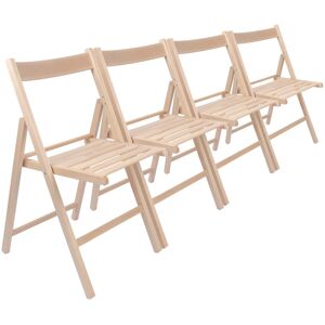Harbour Housewares 4x Natural Wooden Folding Chairs Foldable Space Saving Slatted Office Seat Harbour Housewares 4x Natural Wooden Folding Chairs Foldable Space Saving Slatted Office Seat