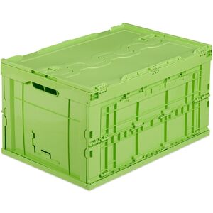 Relaxdays Set Of 8 Lidded Folding Storage Boxes 60 L Green Stackable Storage Crates Relaxdays Set Of 8 Lidded Folding Storage Boxes 60 L Green Stackable Storage Crates