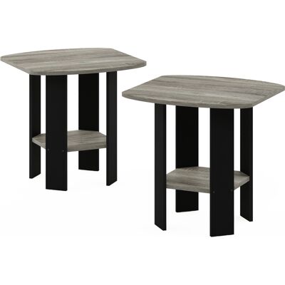 Furinno Simple Design side table, wood, French oak, gray - Servírovací stolek Furinno Simple Design side table, wood, French oak, gray - Servírovací stolek