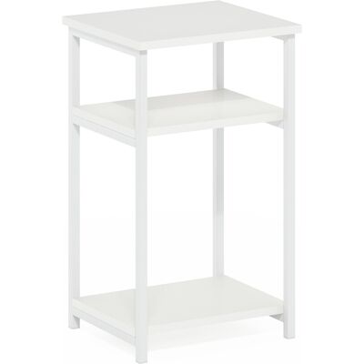 Furinno Just 3-Tier Industrial Metal Frame End Table - Living Room Storage Furinno Just 3-Tier Industrial Metal Frame End Table - Living Room Storage