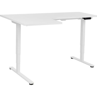 Beliani Electric Height-Adjustable L-Shape Desk - Modern White Beliani Electric Height-Adjustable L-Shape Desk - Modern White