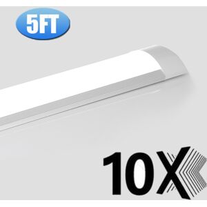 Kartols 10x 5ft Led Strip Lights Batten Tube Light Office Shop Garage Ceiling Lamp 6500k Kartols 10x 5ft Led Strip Lights Batten Tube Light Office Shop Garage Ceiling Lamp 6500k