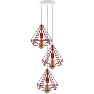 Ledsone 3 Head Round Base Vintage Industrial E27 Ceiling Hanging Light Cage Shade Loft Ledsone 3 Head Round Base Vintage Industrial E27 Ceiling Hanging Light Cage Shade Loft