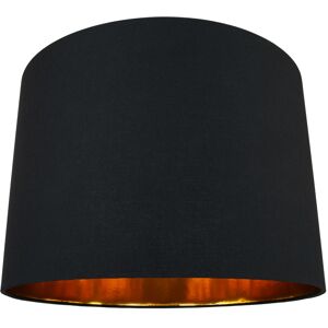 Happy Homewares Modern Jet Black Cotton 16" Floor/pendant Lamp Shade With Shiny Golden Inner ... Happy Homewares Modern Jet Black Cotton 16" Floor/pendant Lamp Shade With Shiny Golden Inner ...