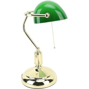 Banker'S Lamp Green Glass Lampshade Warm Desk Vintage Library Lamp With Pull Banker'S Lamp Green Glass Lampshade Warm Desk Vintage Library Lamp With Pull
