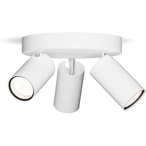 Philips Idris 3-Head Spot On Round Plate, Gu10 Lamp Not Included, White, Ip44, Philips Idris 3-Head Spot On Round Plate, Gu10 Lamp Not Included, White, Ip44,