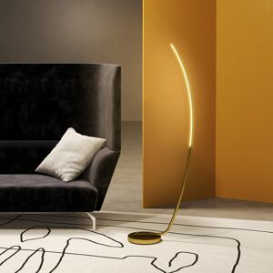 Homcom Modern Led Floor Lamp, Standing Lamp With Foot Switch, Gold Tone Homcom Modern Led Floor Lamp, Standing Lamp With Foot Switch, Gold Tone