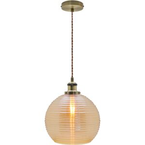 Long Life Lamp Company Modern Vintage Smoked Gold Ribbed Glass Globe Ceiling Pendant Lamp Shade K408 Long Life Lamp Company Modern Vintage Smoked Gold Ribbed Glass Globe Ceiling Pendant Lamp Shade K408