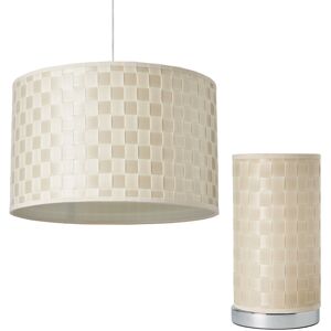 Litecraft Sovin Woven Table Lamp & Drum 35 Cm Easy Fit Light Shade - Ivory Litecraft Sovin Woven Table Lamp & Drum 35 Cm Easy Fit Light Shade - Ivory
