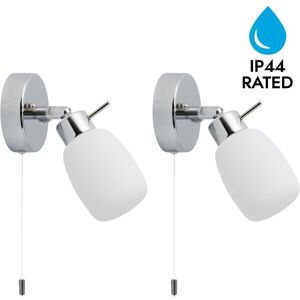 First Choice Lighting Pair Of Modern Chrome Ip44 Bathroom Wall Light With Pull Cord Switch Zone 2 3 First Choice Lighting Pair Of Modern Chrome Ip44 Bathroom Wall Light With Pull Cord Switch Zone 2 3
