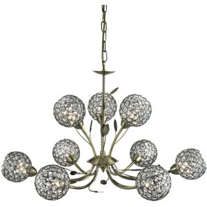 Searchlight Bellis II - 9 Light Multi Arm Ceiling Pendant - Antique Brass Searchlight Bellis II - 9 Light Multi Arm Ceiling Pendant - Antique Brass