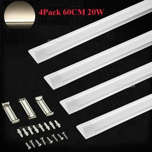 Gowtall 4x 2ft Tube Light Led Fixture Lamp Strip Lights Batten Shop Workbench Garage 20w Gowtall 4x 2ft Tube Light Led Fixture Lamp Strip Lights Batten Shop Workbench Garage 20w