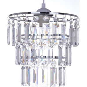 Does Not Apply 3-Tier Chrome Lamp Shade Crystal Chandelier, Lampshades For Ceiling Lights, Tabl Does Not Apply 3-Tier Chrome Lamp Shade Crystal Chandelier, Lampshades For Ceiling Lights, Tabl