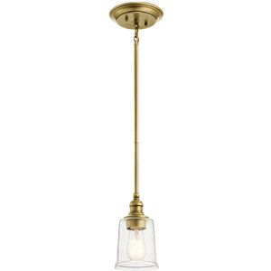 Loops 1 Bulb Natural Brass Pendant Light - Ceiling Pendant Light Loops 1 Bulb Natural Brass Pendant Light - Ceiling Pendant Light