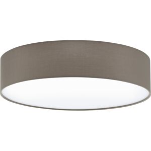 Thatcable Flush Ceiling Light Colour White Shade Taupe White Fabric Bulb E27 3x60w Thatcable Flush Ceiling Light Colour White Shade Taupe White Fabric Bulb E27 3x60w