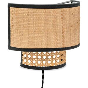 Plug In Natural Rattan Wall Light, Easy Fit Wicker Cane Wall Lamp Wall Lamps Plug In Natural Rattan Wall Light, Easy Fit Wicker Cane Wall Lamp Wall Lamps