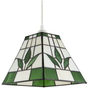Happy Homewares Square Green And Amber Stained Glass Tiffany Pendant Lighting Shade By Happy ... Happy Homewares Square Green And Amber Stained Glass Tiffany Pendant Lighting Shade By Happy ...