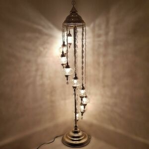 World Home Living Handmade Turkish Moroccan Silver Floor Lamp 9 Glass Ball Mosaic Light +free Bulb World Home Living Handmade Turkish Moroccan Silver Floor Lamp 9 Glass Ball Mosaic Light +free Bulb