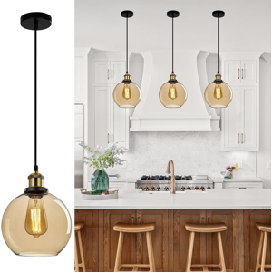 Does Not Apply Industrial Glass Pendant Light - Vintage Ceiling Lights With Clear Ball Glass Sh Does Not Apply Industrial Glass Pendant Light - Vintage Ceiling Lights With Clear Ball Glass Sh