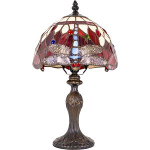 Hand Crafted Red Stained Glass Dragonfly Tiffany Lamp By Happy Homewares Hand Crafted Red Stained Glass Dragonfly Tiffany Lamp By Happy Homewares