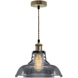 Long Life Lamp Company Vintage Smoked Glass Shade Chandelier Pendant Ceiling Home Pub Diner Light M0091 Long Life Lamp Company Vintage Smoked Glass Shade Chandelier Pendant Ceiling Home Pub Diner Light M0091