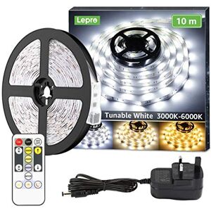 Lepro 10m Led Strip Lights With Remote And Plug, Warm White To Cool Daylight, Lepro 10m Led Strip Lights With Remote And Plug, Warm White To Cool Daylight,