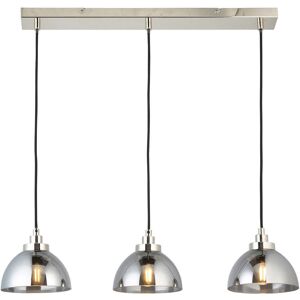 Loops Hanging Ceiling Bar Pendant Light Bright Nickel & Mirrored Glass 3 X 7w Led E14 Loops Hanging Ceiling Bar Pendant Light Bright Nickel & Mirrored Glass 3 X 7w Led E14