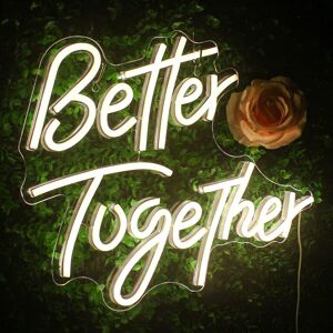 Looklight Better Together Neon Sign Warm White Led Neon Light Sign For Wall Dec Looklight Better Together Neon Sign Warm White Led Neon Light Sign For Wall Dec